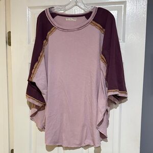 We The Free Lavender and Plum Long Sleeve Top